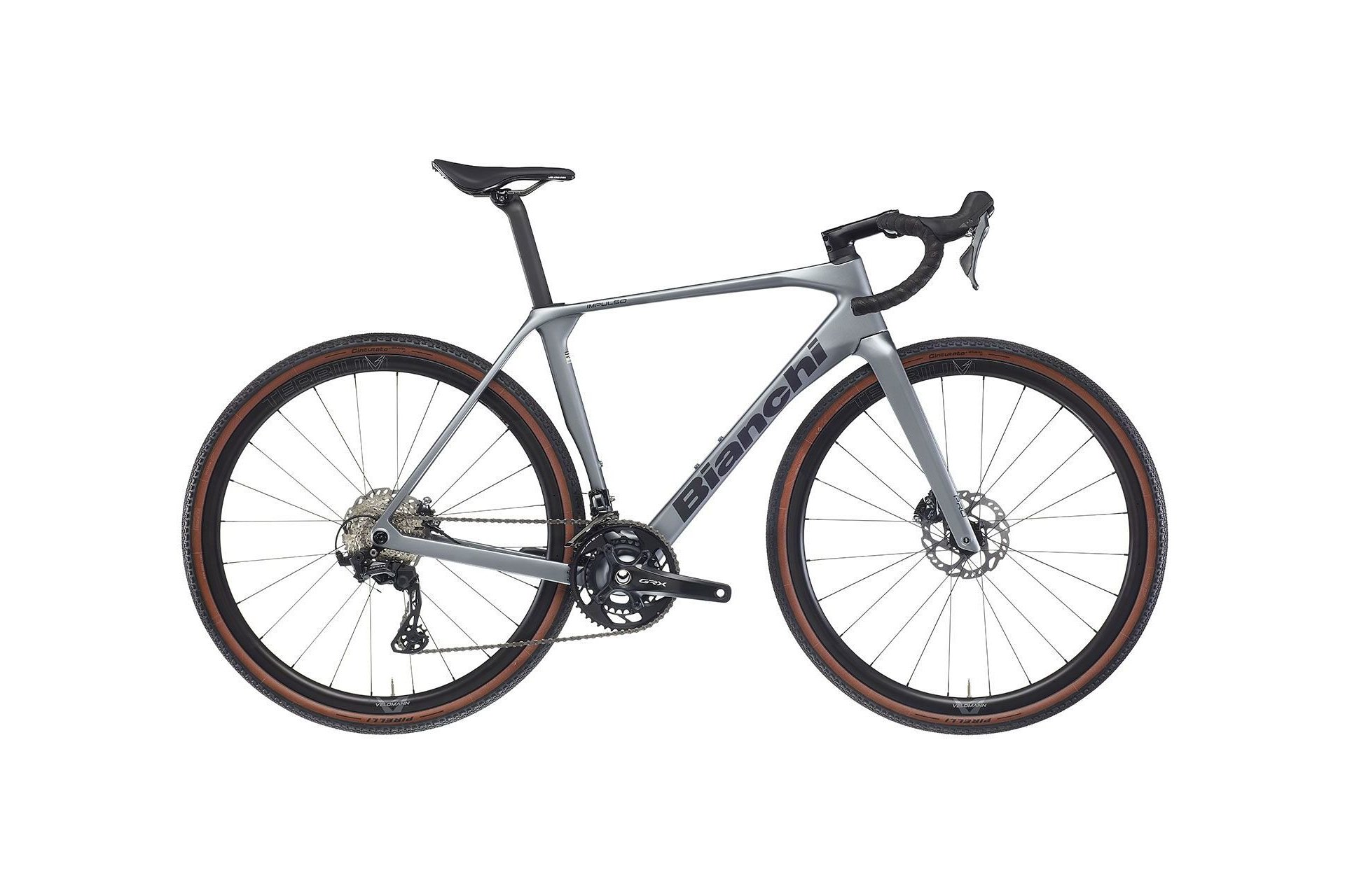

Гравийный велосипед Bianchi Impulso pro - grx820 - 28 дюймов - diamant - 2026, grau | f4 - grey / black matt