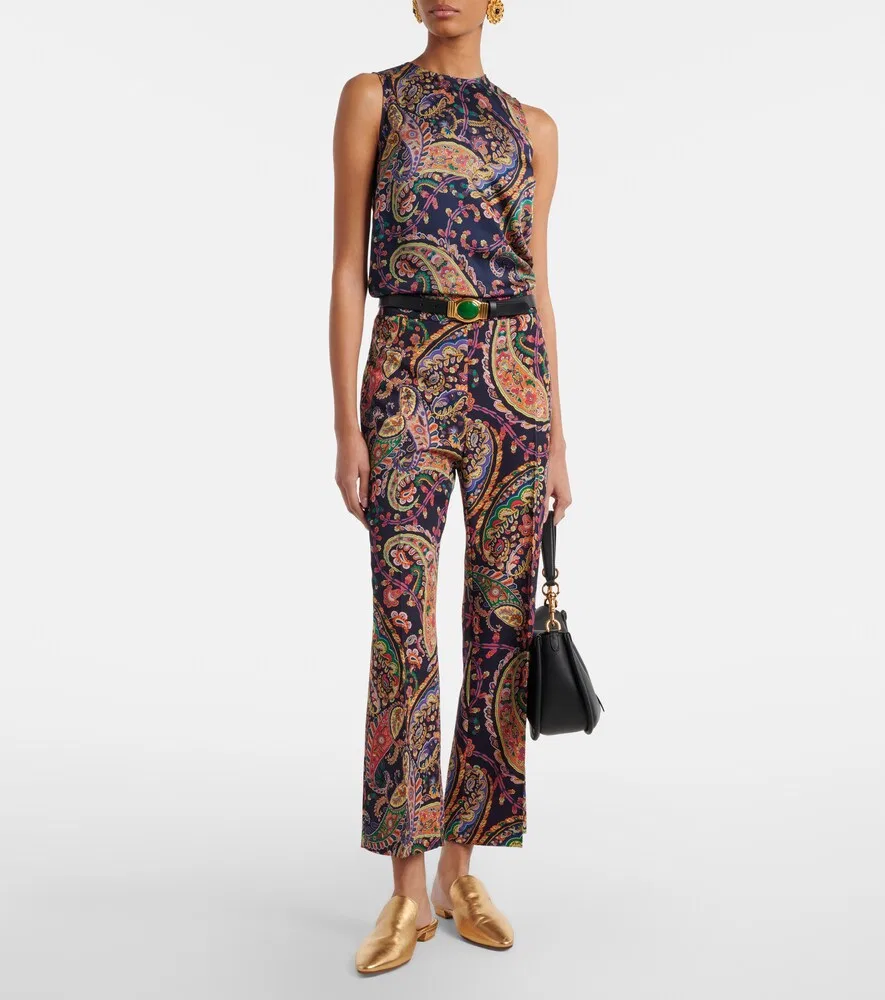 Прямые брюки с узором «пейсли» Etro, мультиколор — фото 2
