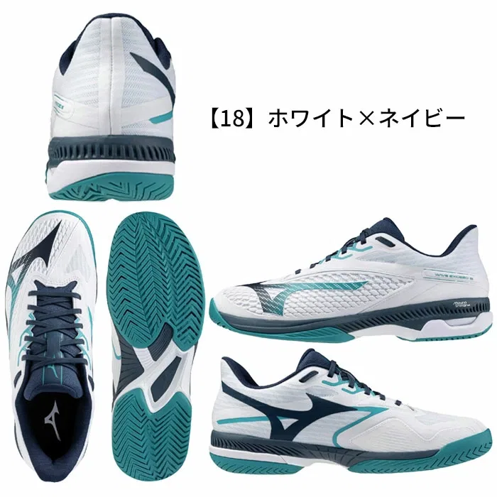 Теннисные кроссовки «Wave Exceed 6 Wide AC» от Mizuno, [18] White X Navy — фото 3