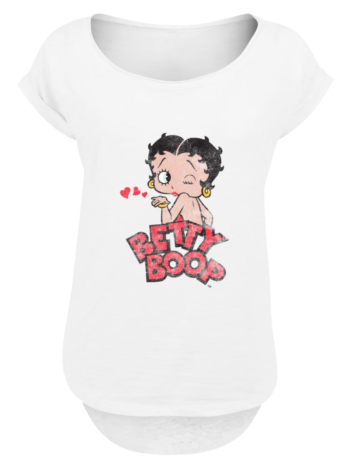 

Длинная футболка Betty Boop Faded Graphic белого цвета F4NT4STIC, Белый, Длинная футболка Betty Boop Faded Graphic белого цвета F4NT4STIC