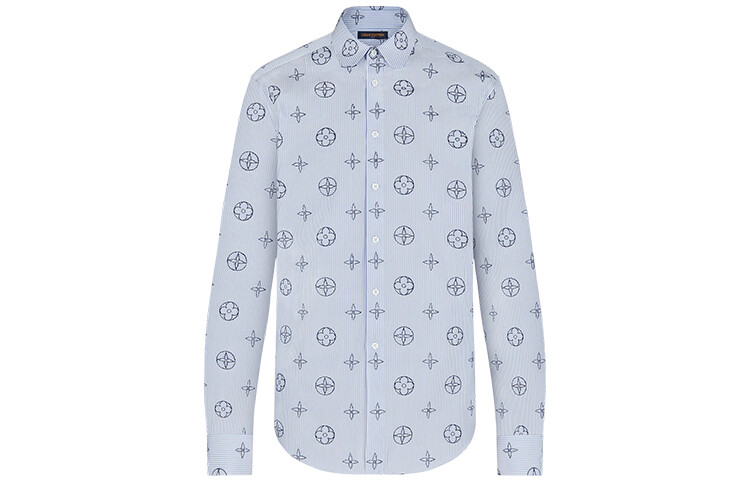 

Новые квартальные продукты LV Shirt Men Blue Louis Vuitton, синий