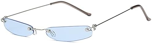 

Модные солнцезащитные очки 2026 года, маленькие, для женщин и мужчин, без оправы, узкие, трендовые, из сплава, в стиле стритвеар, с защитой от УФ-излучения UV400 MTZJH, C3