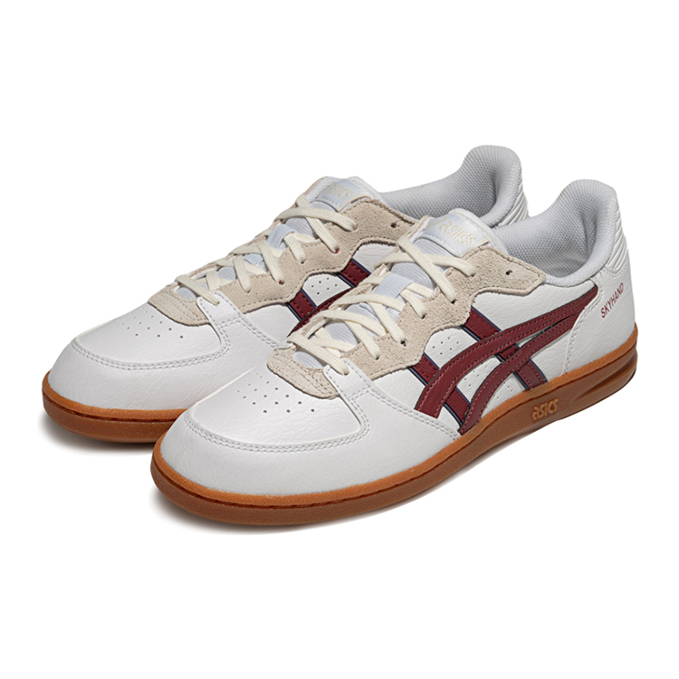 Низкие немецкие армейские кроссовки casual для скейтборда unisex ASICS, белый/красный — фото 4