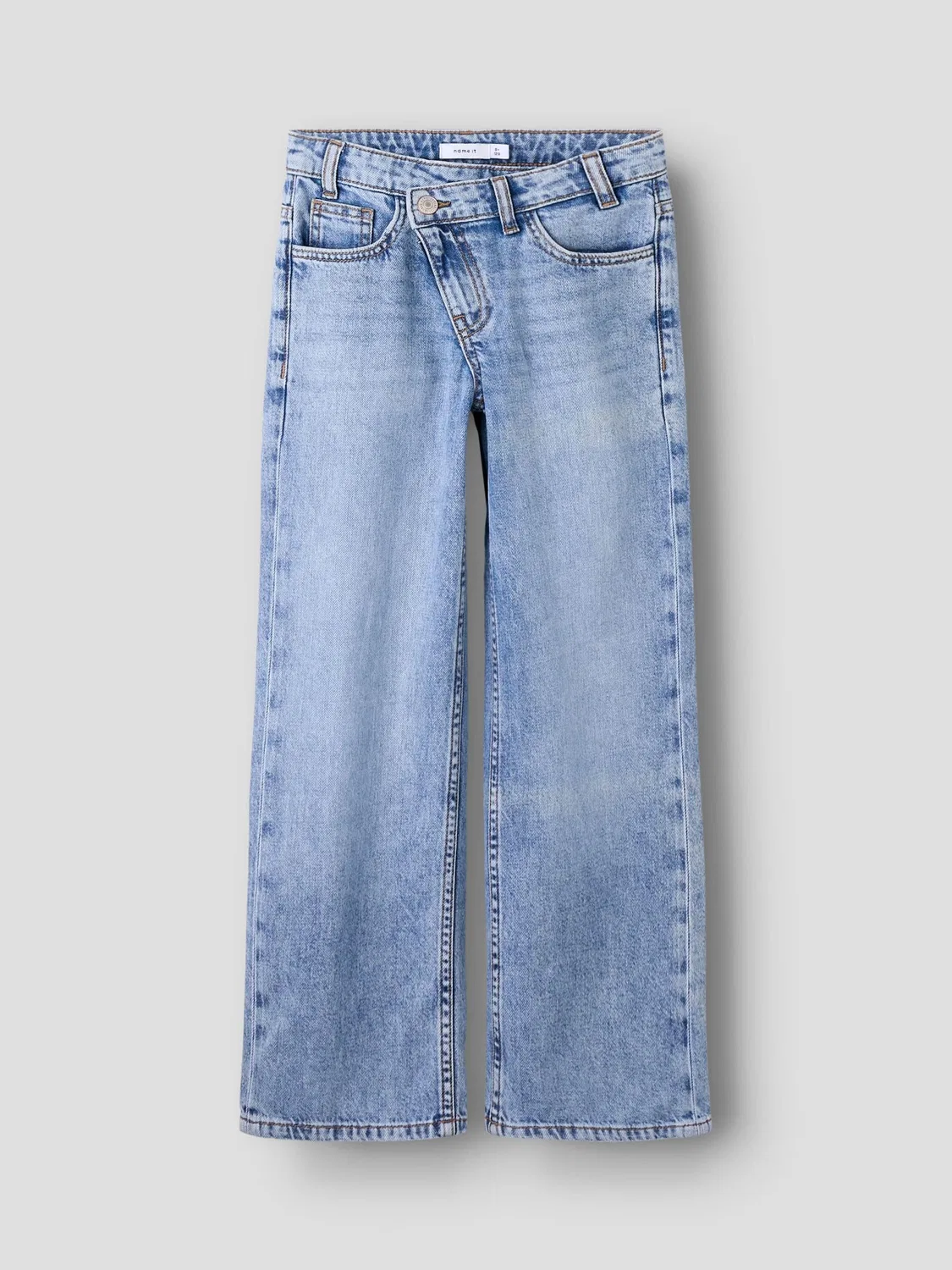 Джинсы с широкой штаниной, Name it, medium blue denim — фото 3