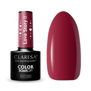 

Гибридный лак для ногтей, Love Story 8, 5г Claresa