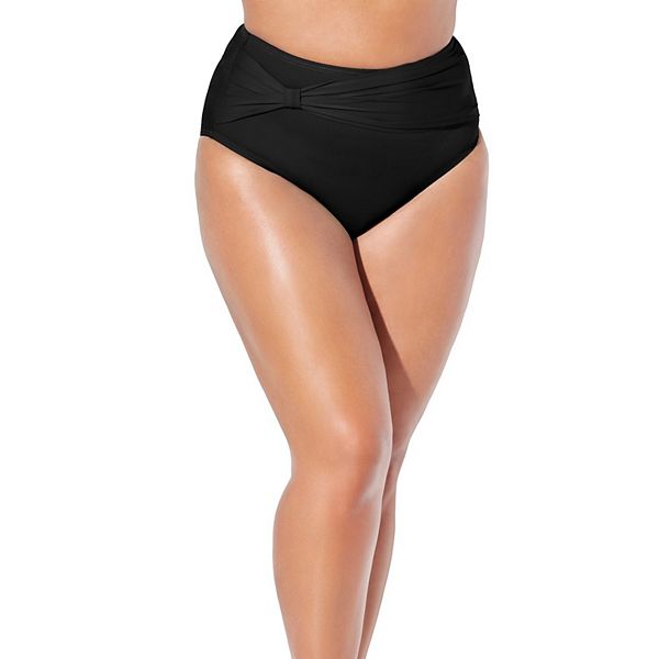 

Женские бикини-трусики с боковым узлом и высокой талией Swimsuits For All, Black, Черный, Женские бикини-трусики с боковым узлом и высокой талией Swimsuits For All, Black