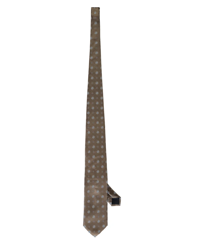 

Шелковый жаккардовый галстук Corneliani, зеленый