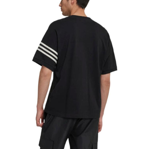Футболка Men's adidas originals Stripe Casual Sports Short Sleeve Black T-Shirt, мультиколор — фото 4