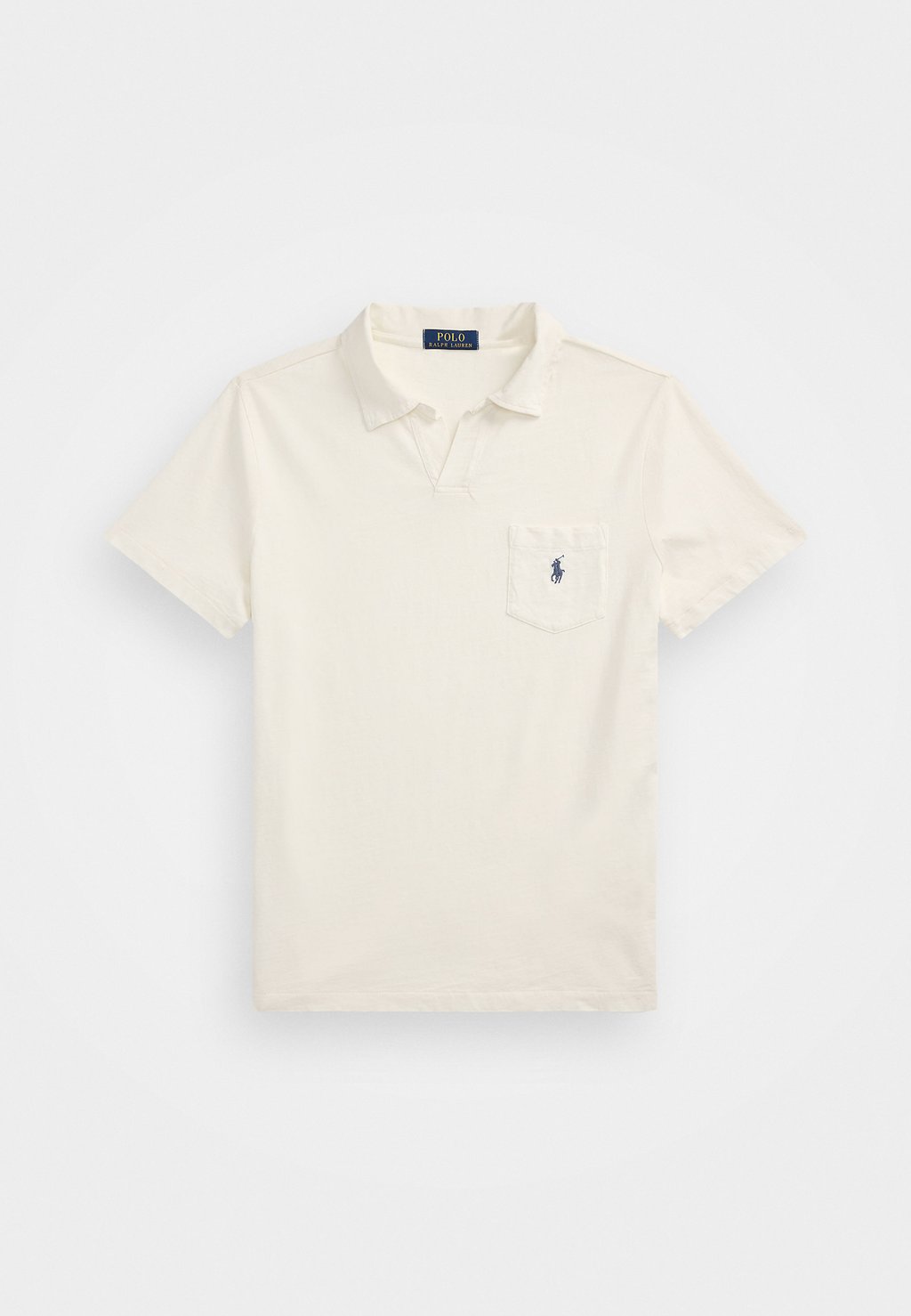 Футболка с принтом STANDARD FIT COTTON LINEN POLO SHIRT Polo Ralph Lauren, кремовый — фото 4