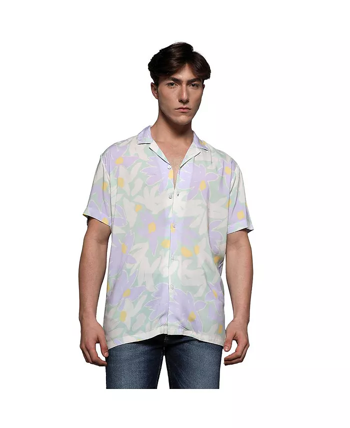 

Мужская рубашка EcoLiva Pastel Flora Campus Sutra, фиолетовый