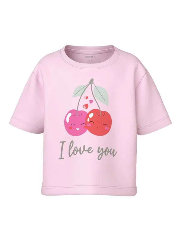 Шорты vilinse set Name It, Cradle Pink/Aopheart Cherry — фото 2