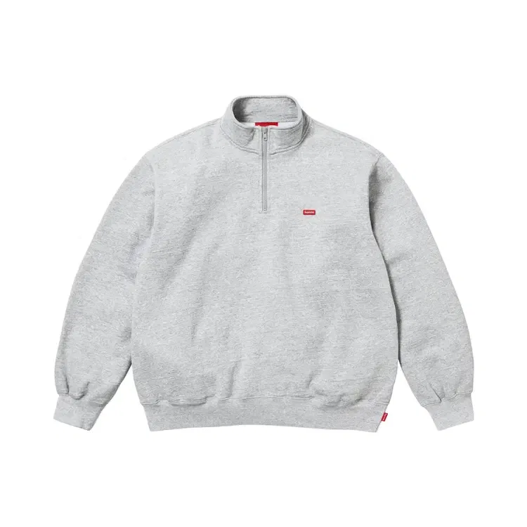Пуловер Supreme Small Box Half Zip, серый