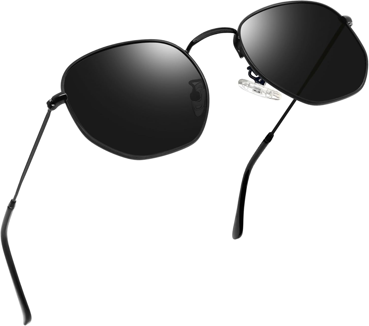 

Винтажные круглые солнцезащитные очки Joopin для женщин, ретро-стиль, поляризованные солнцезащитные очки с защитой UV400, круглые солнцезащитные очки для мужчин, D02- Black / Black