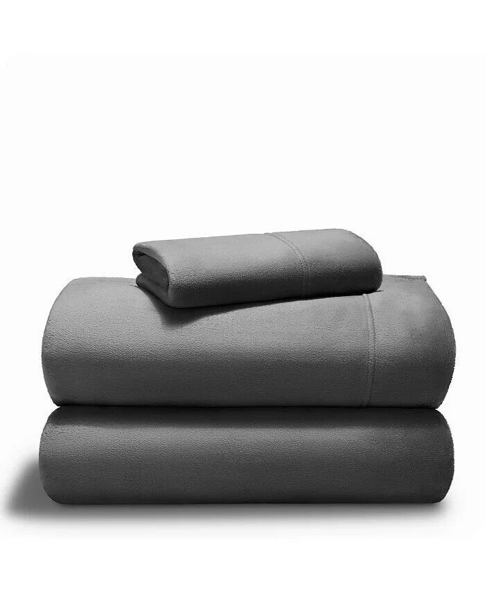 

Комплект простыней из микроплюша из флиса Twin XL Bare Home, серый