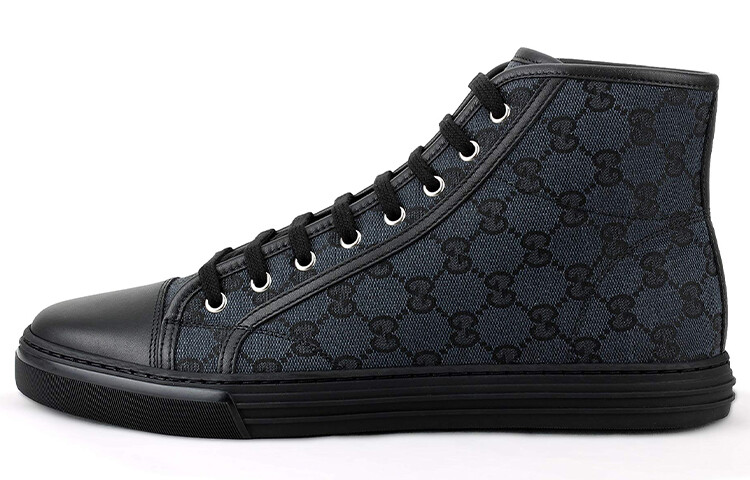 

Кроссовки GUCCI GG Canvas High Top Sneakers Grey, Серый, Кроссовки GUCCI GG Canvas High Top Sneakers Grey