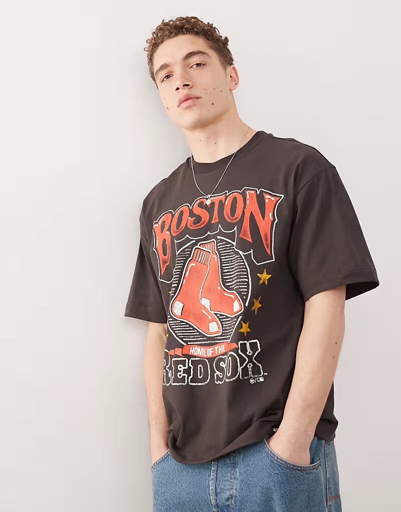 

Футболка с графическим принтом 47 Brand Boston Red Sox в угольном цвете