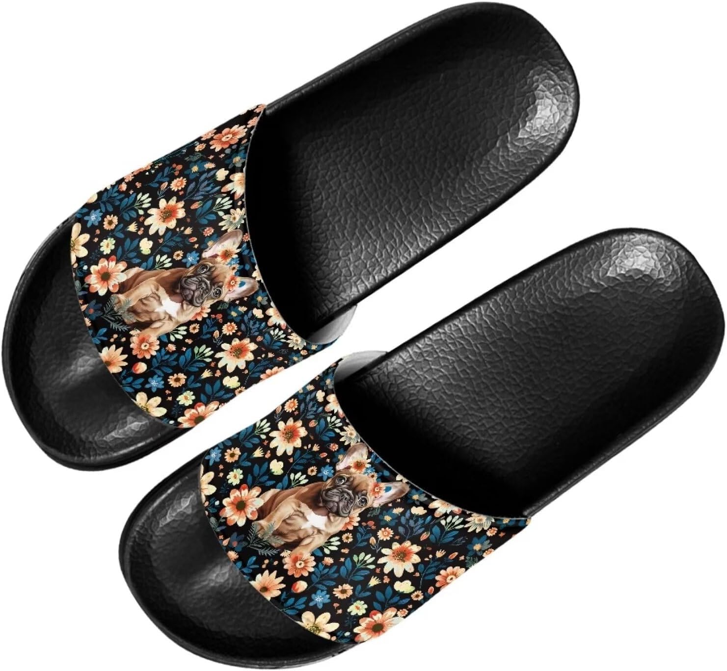 

Сандалии Forchrinse Hummingbird Flower для мужчин и женщин, летние плоские сандалии, пляжные и душевые тапочки, быстро сохнут, Pug Flower