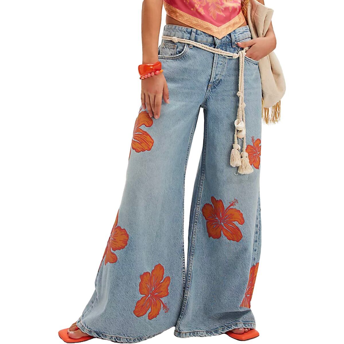 

Широкие брюки Palisades Free People, цвет flower power
