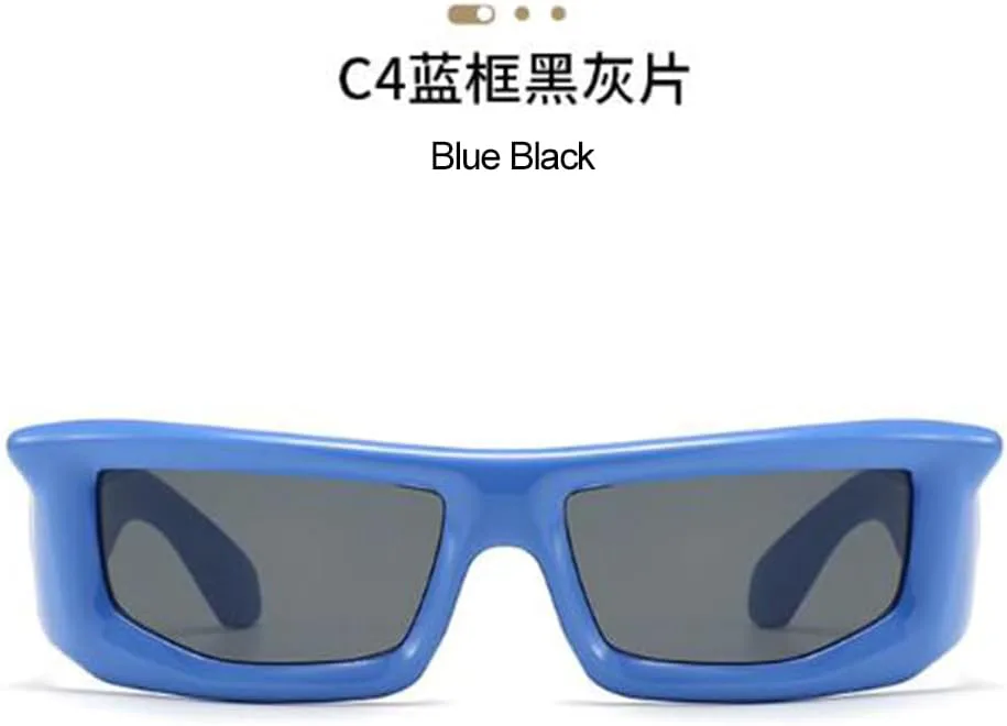 

Солнцезащитные очки Square Toad: модные солнцезащитные очки с защитой от УФ-излучения для активного отдыха и туризма sundry goods, C4 Blue Frame Black Gray Flakes