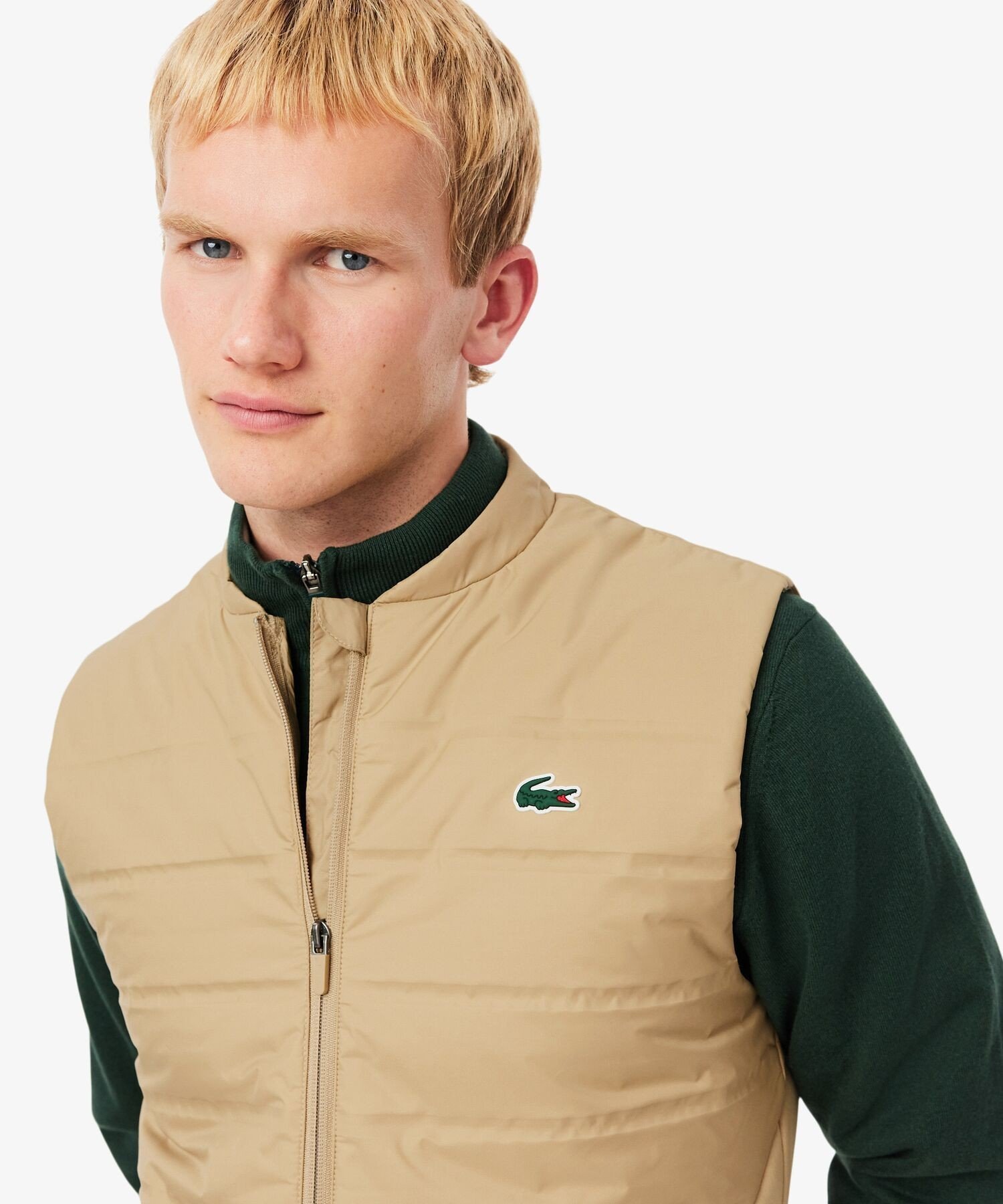Стеганый жилет с мягкой подкладкой LACOSTE, Beige — фото 2