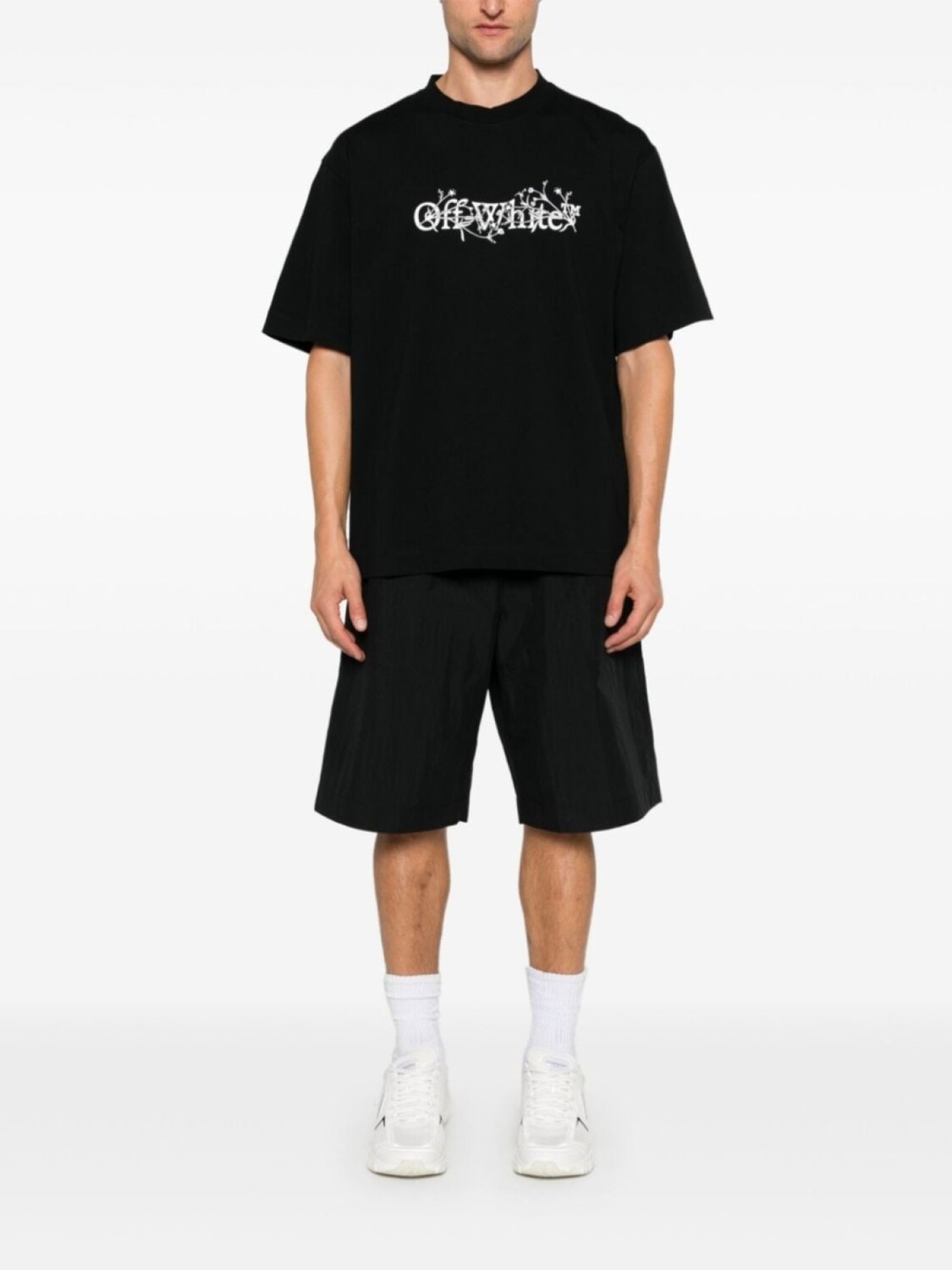 

Off-White футболка Bookish Flower Skate, черный