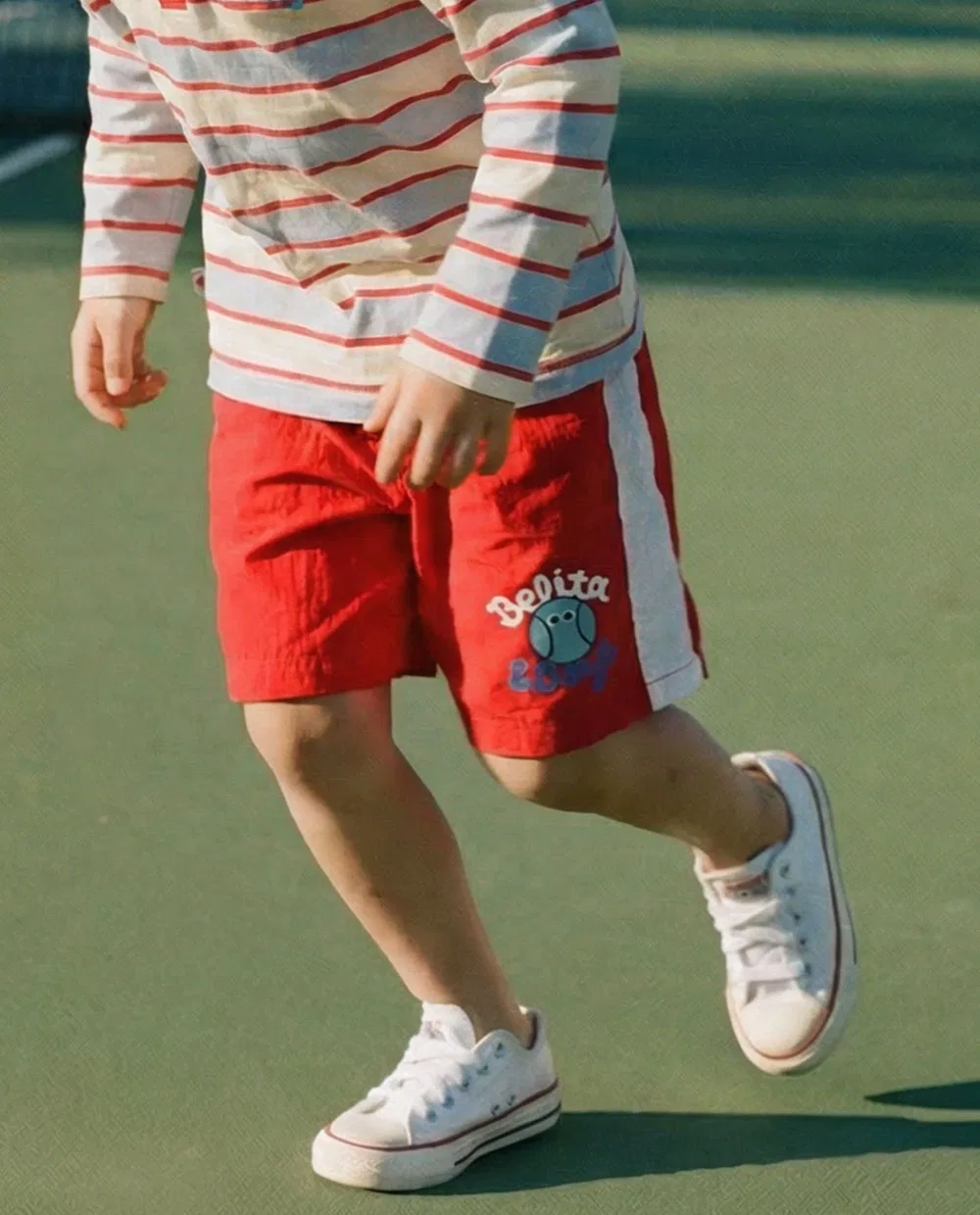Детские шорты с цветными блоками Tennis красные от Belita&Boys — фото 2