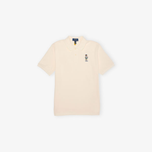 

Хлопковая пике-поло с коротким рукавом и вышивкой медведя 6-14 лет Polo Ralph Lauren, цвет pf25 nevis bear