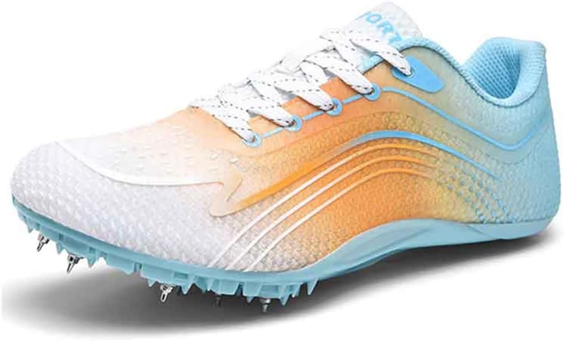 

Мужские легкая легко дышащая обувь для трековых и полевых видов спорта, кроссовки для бега и прыжков, тренировочные кроссовки для метания Donfaauk, оранжевый