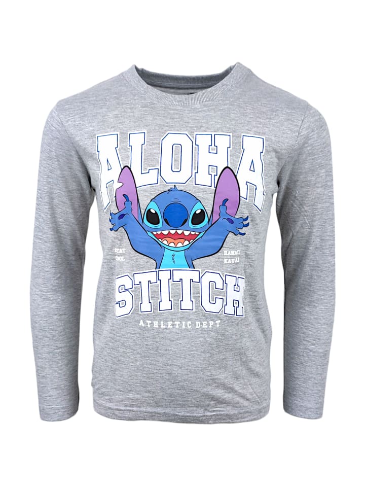 

Рубашка с длинным рукавом Lilo & Stitch, серый
