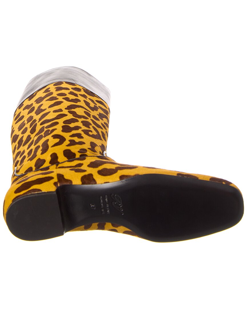 Сапоги Roger Vivier из ворса и кожи до колена, коричневый — фото 4