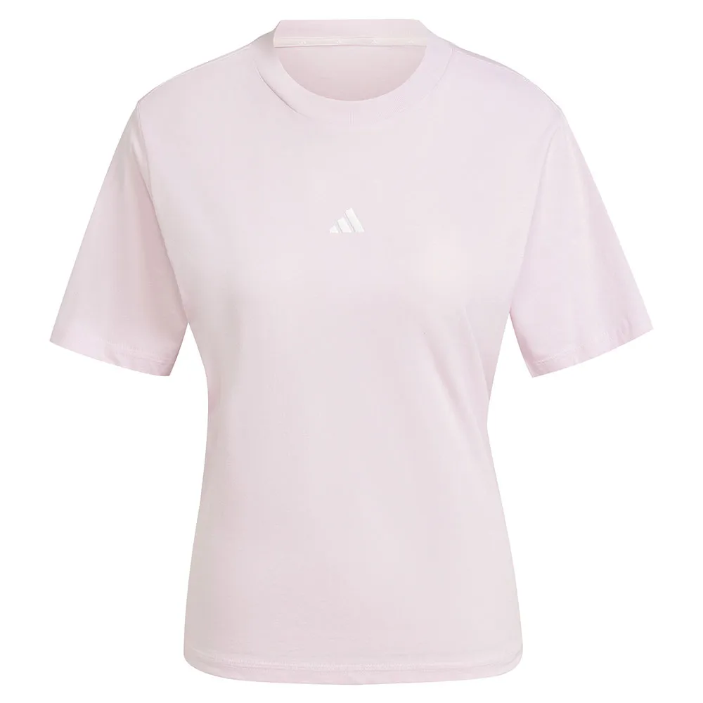 Футболка с коротким рукавом adidas Essentials Small Logo Cotton, розовый — фото 3