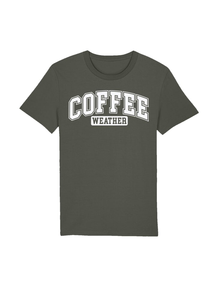 

Футболка F4NT4STIC T-Shirt Coffee Weather Winter Holiday Weihnachten, хаки