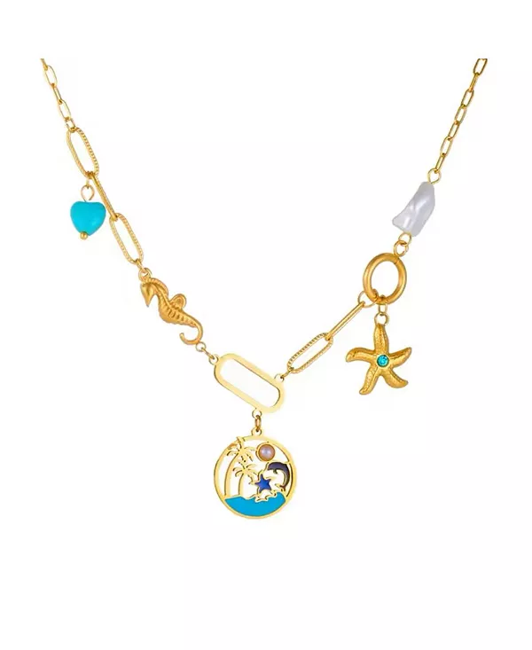 

Ожерелье с приморским шармом из бирюзы Hollywood Sensation, gold
