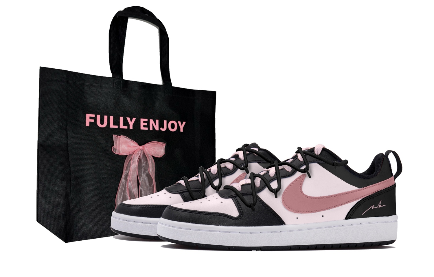 

Nike Ботинки для скейтбординга Court Borough OKHR Low 2 Low top Kids' белый черный розовый для подростков