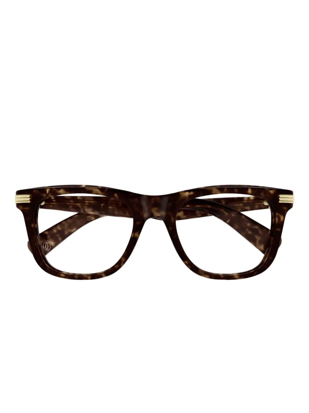 

Очки в квадратной оправе черепахового цвета Cartier Eyewear, коричневый