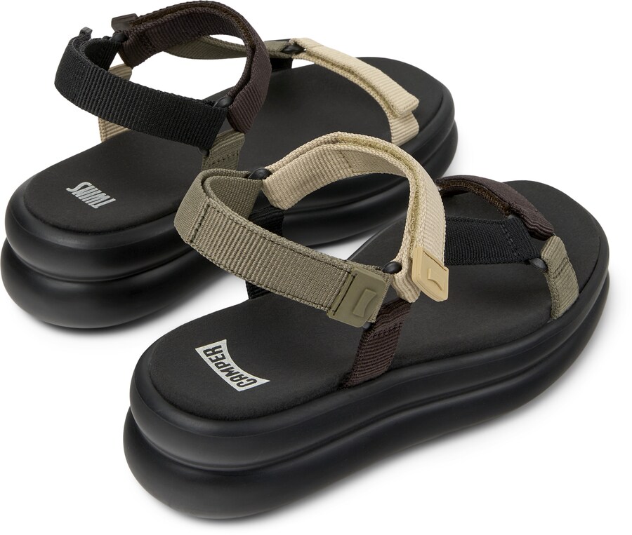 Сандалии CAMPER Pelotas Flota Up, Dark brown/Khaki — фото 4