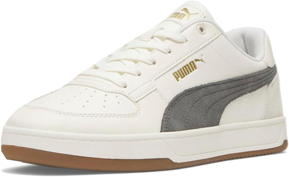 Мужские кроссовки PUMA Caven 2.0 из замши с шнуровкой, повседневные - белые — фото 2