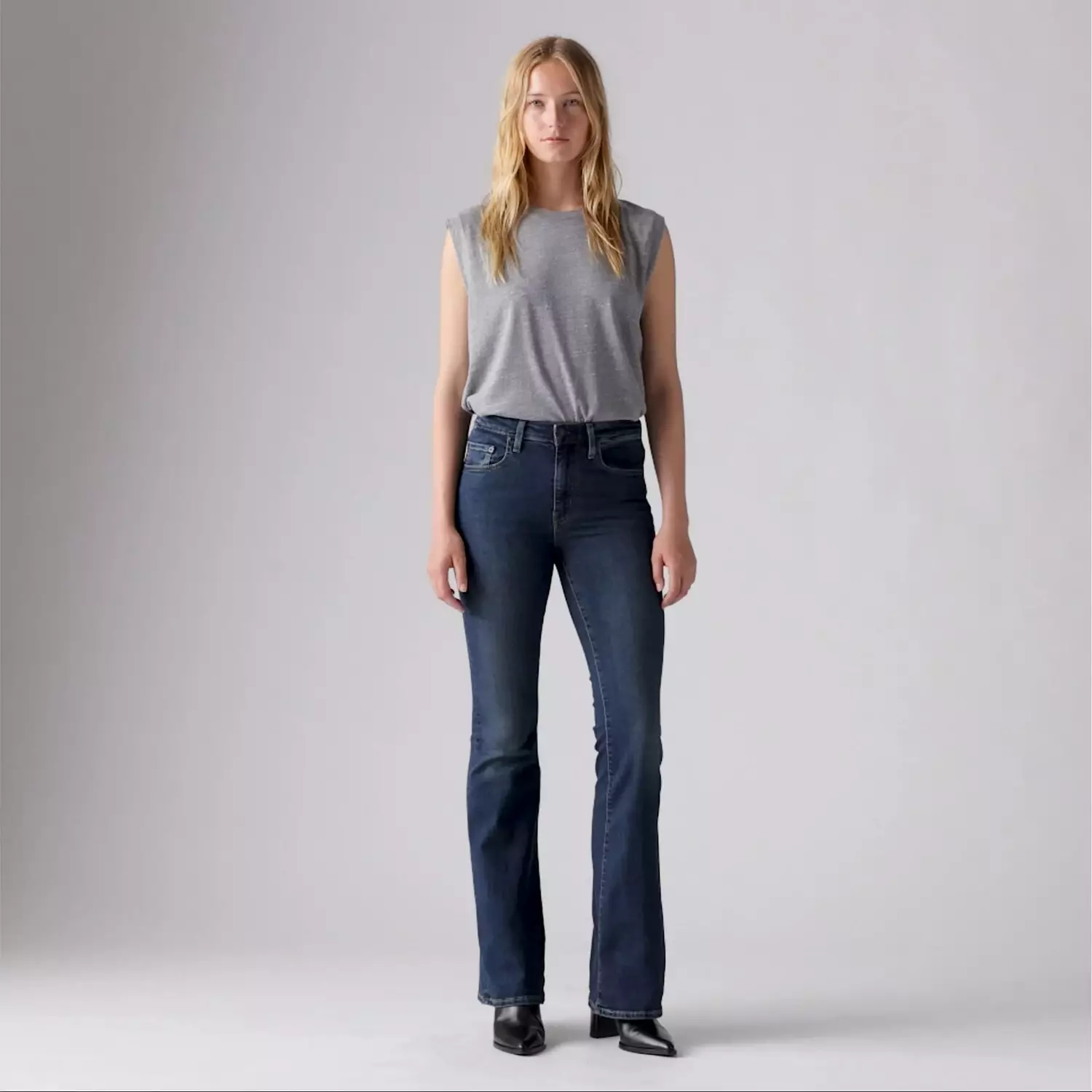 726 расклешенные женские джинсы с высокой посадкой Levi's, цвет Blue Wave Mid - Medium Wash — фото 4