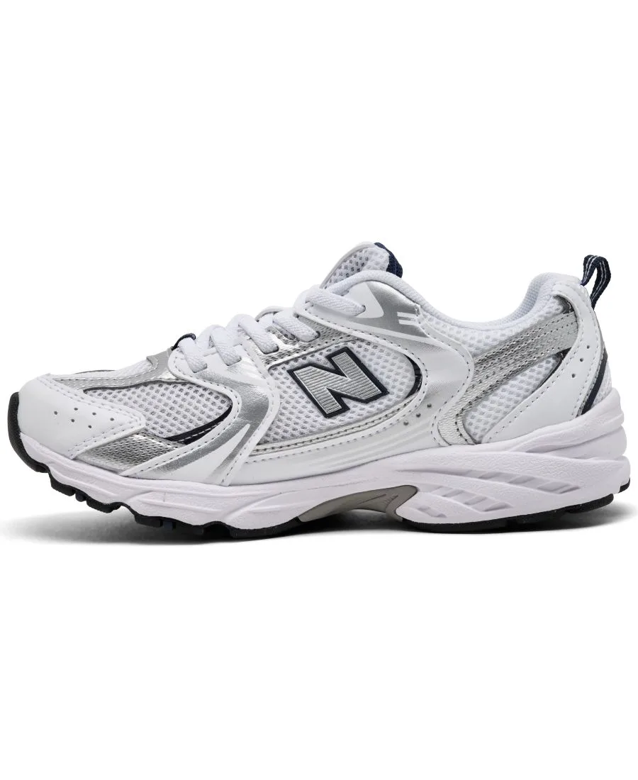 Детские повседневные кроссовки Little Kids 530 от Finish Line New Balance, белый, темно-синий — фото 3