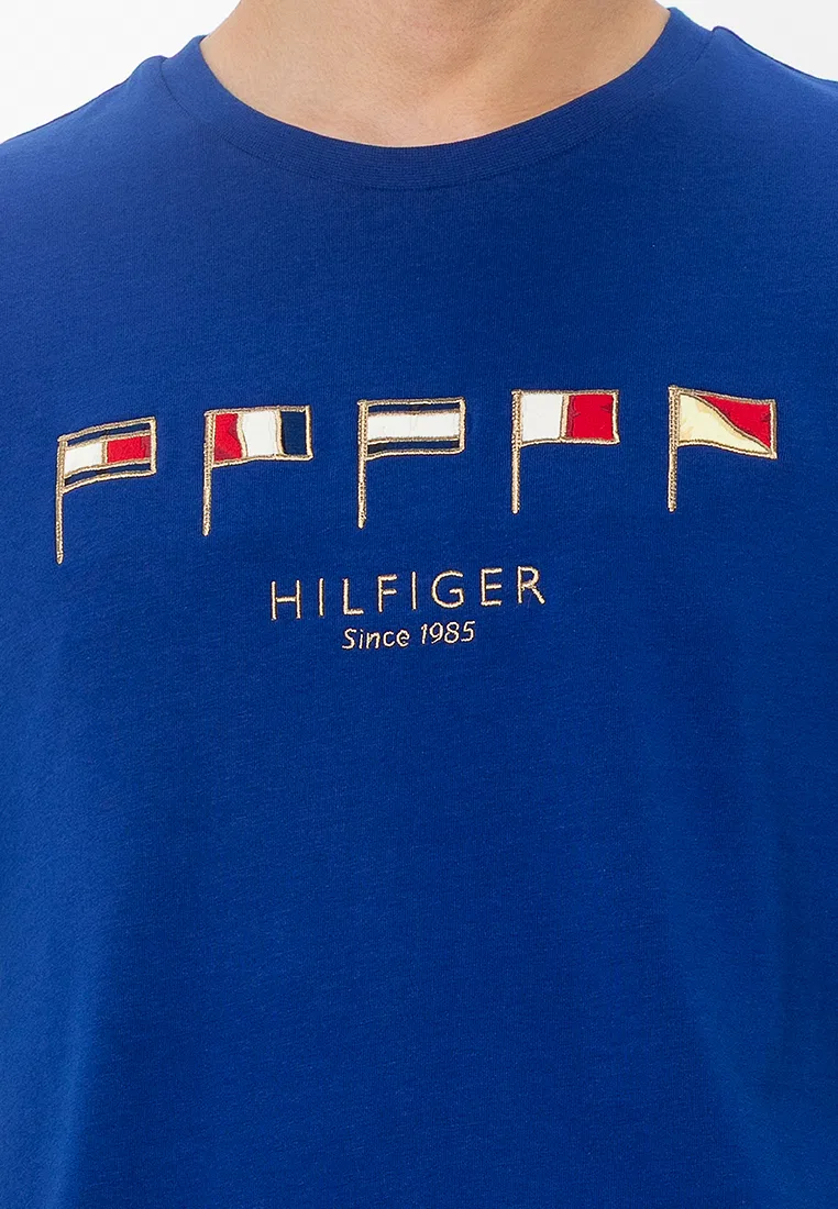 Футболка с принтом, короткий рукав, Tommy Hilfiger, синий — фото 3