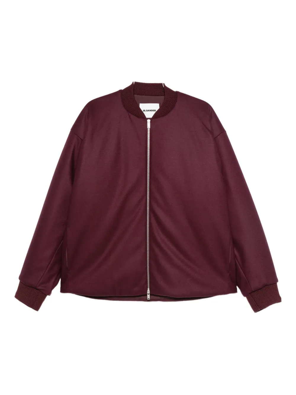 

Бомбер из шерсти на молнии JIL SANDER, красный