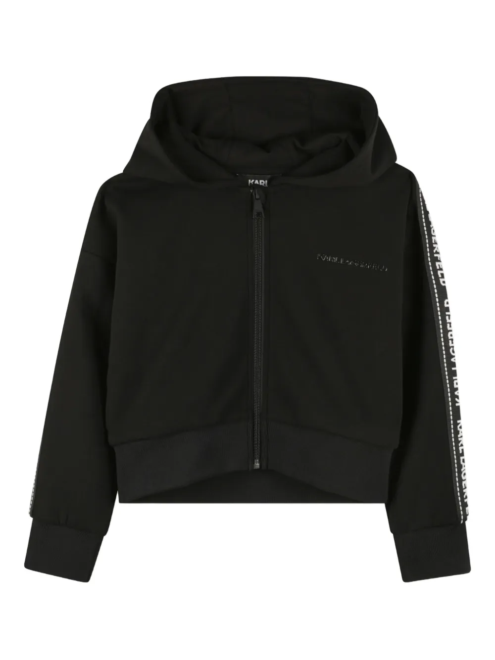 

Худи на молнии KARL LAGERFELD KIDS, черный