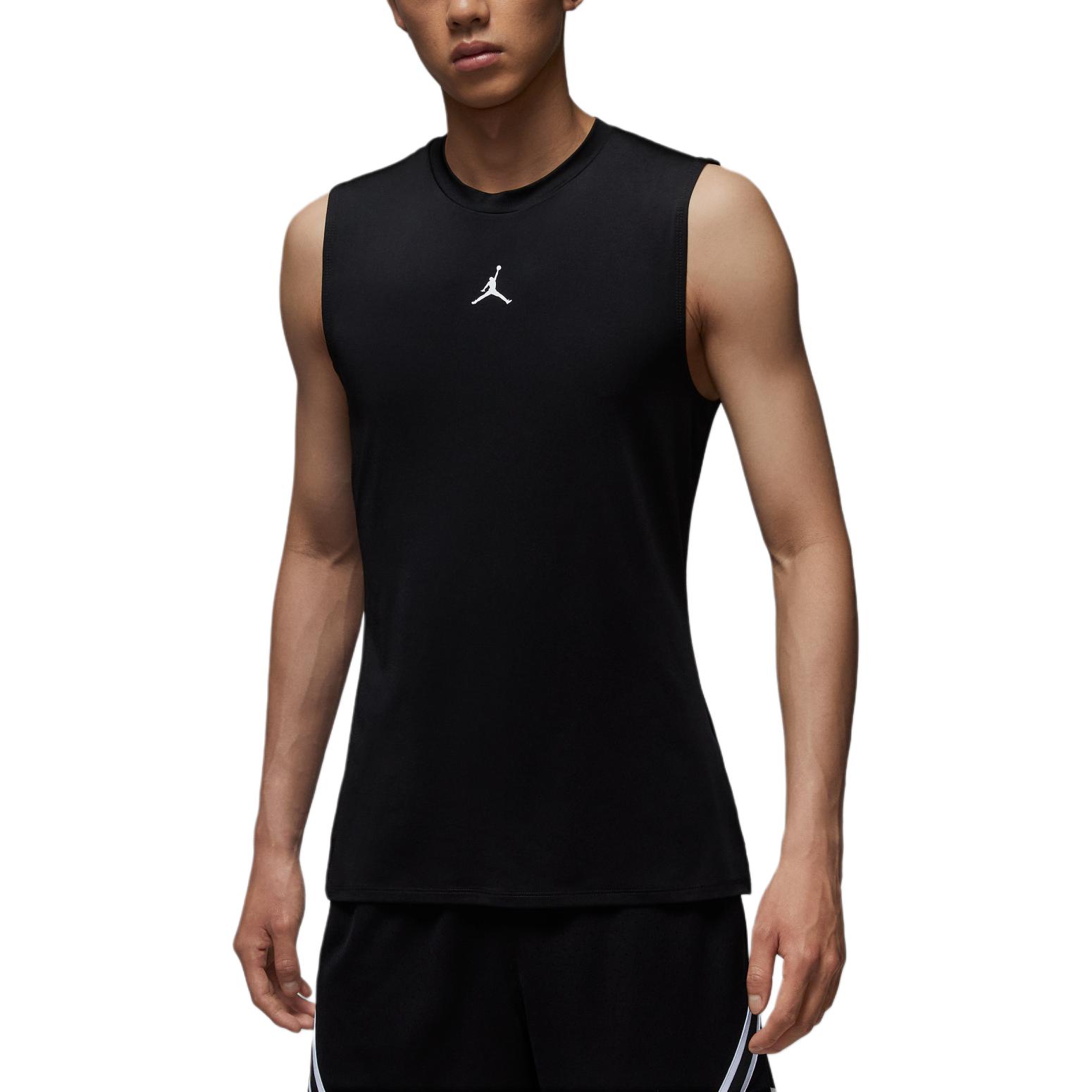 Мужская спортивная майка Dri FIT без рукавов Jordan, черно-белый — фото 2