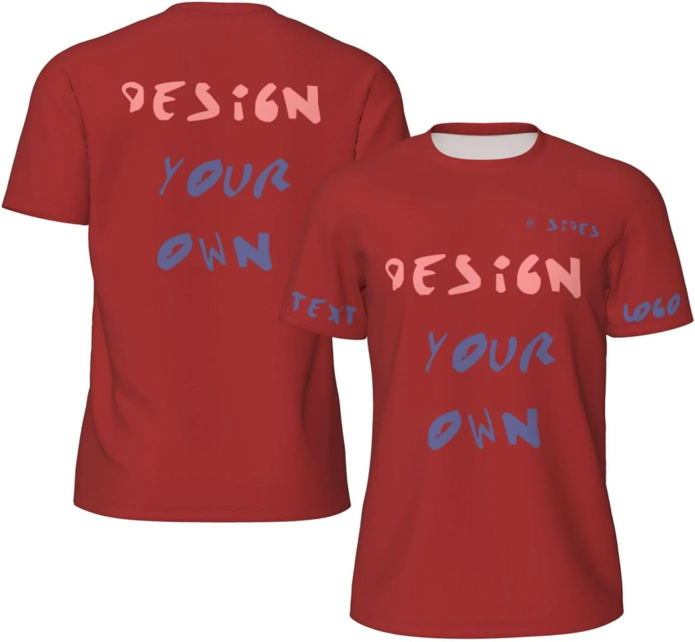 

Футболка Custom с принтом на 4 сторонах