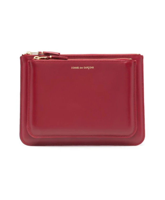 

Стильный кожаный кошелек Comme Des Garã§Ons, красный