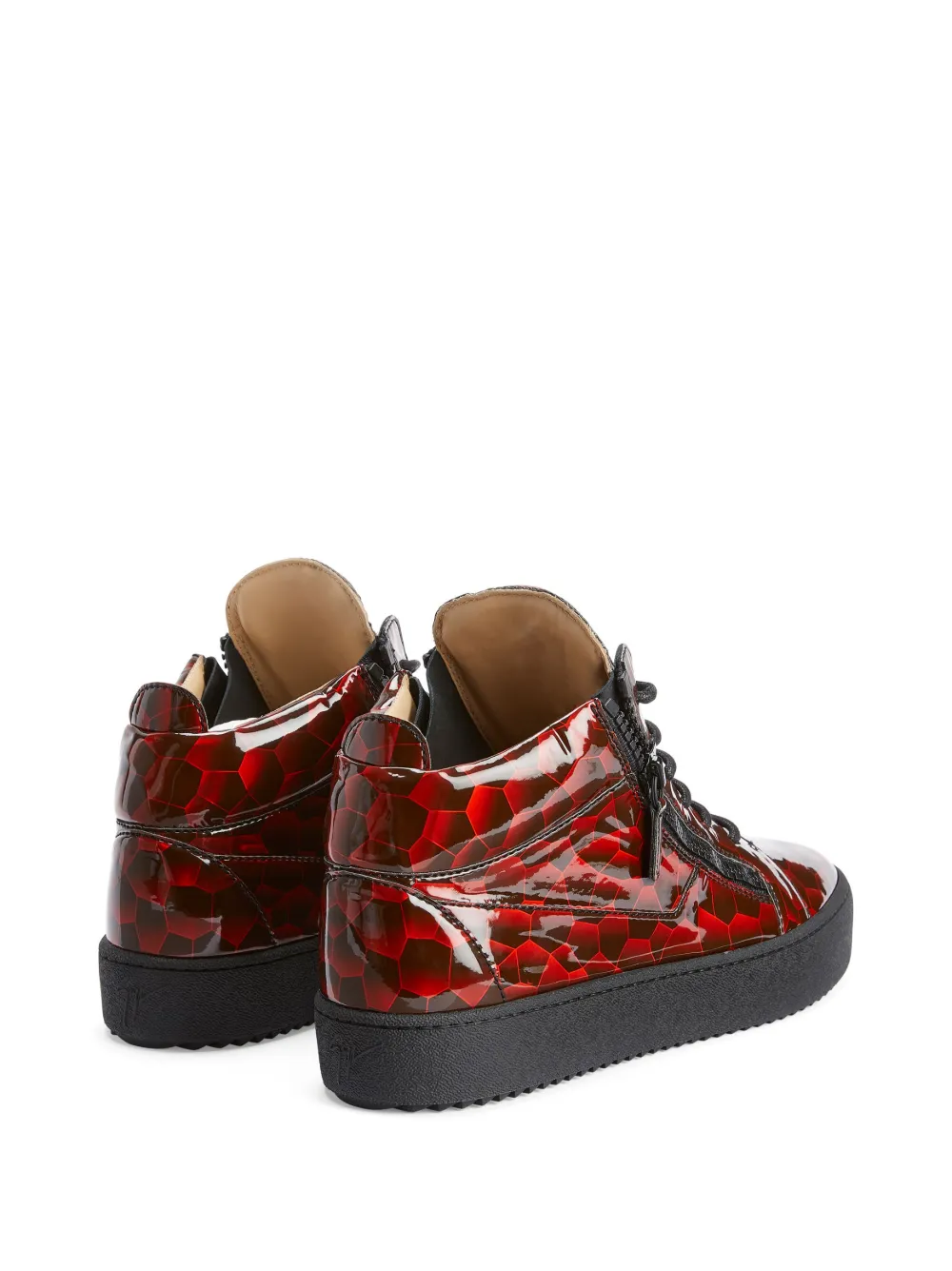 Кеды Kriss с геометричным узором Giuseppe Zanotti, красный — фото 3