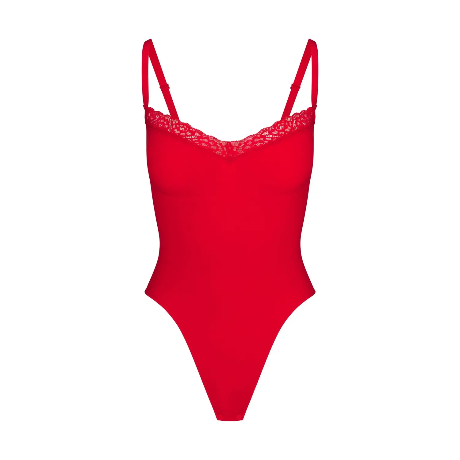 

Valentine's Day Collection SS25 бесшовный скульптурный кружевной боди-комбинезон женский Cayenne Skims, Cayenne