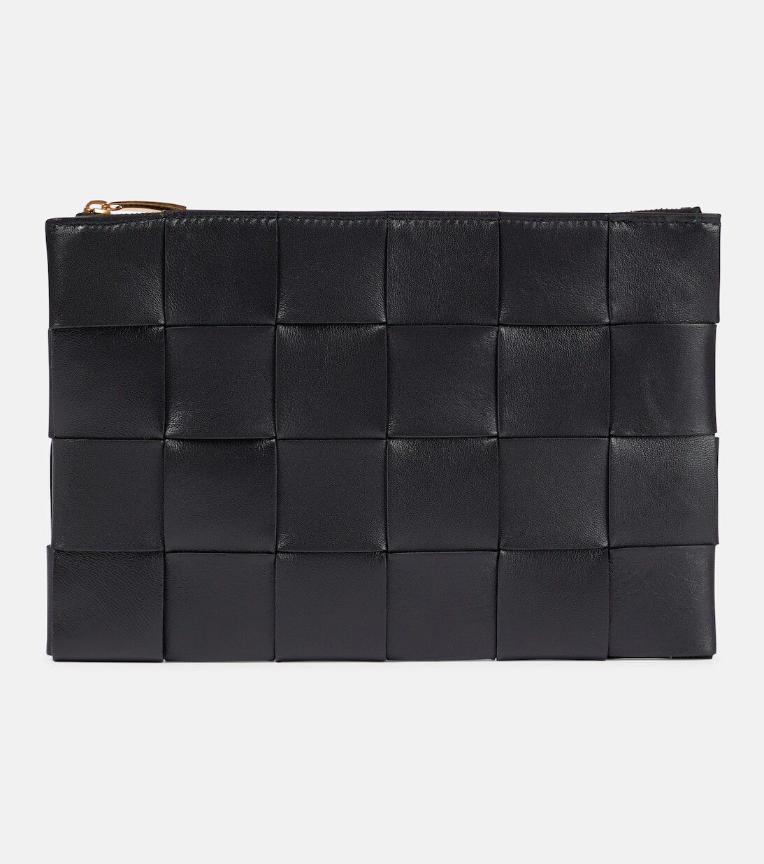 

Кожаный клатч Intreccio Bottega Veneta, черный