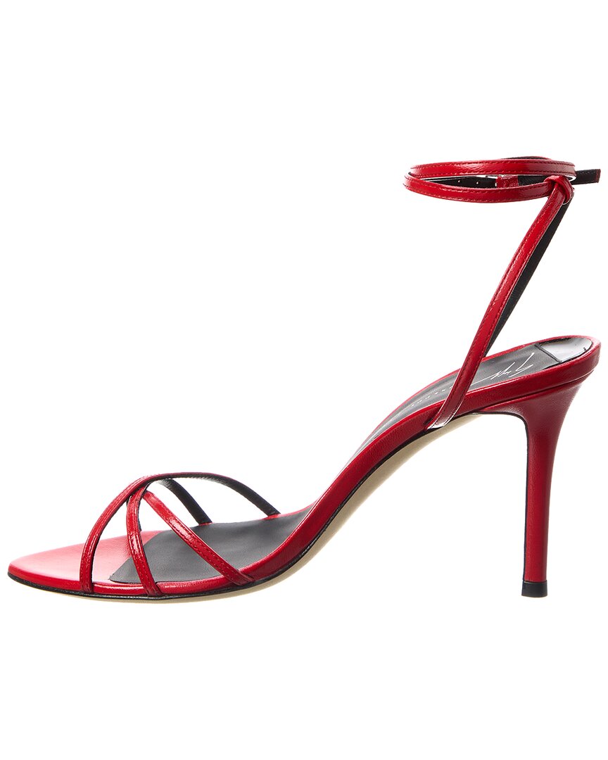 Giuseppe Zanotti Clandestino 90 Leather Sandal, красный — фото 2