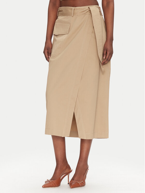 

Юбка миди стандартный крой 53-6037-502 Access Fashion, бежевый